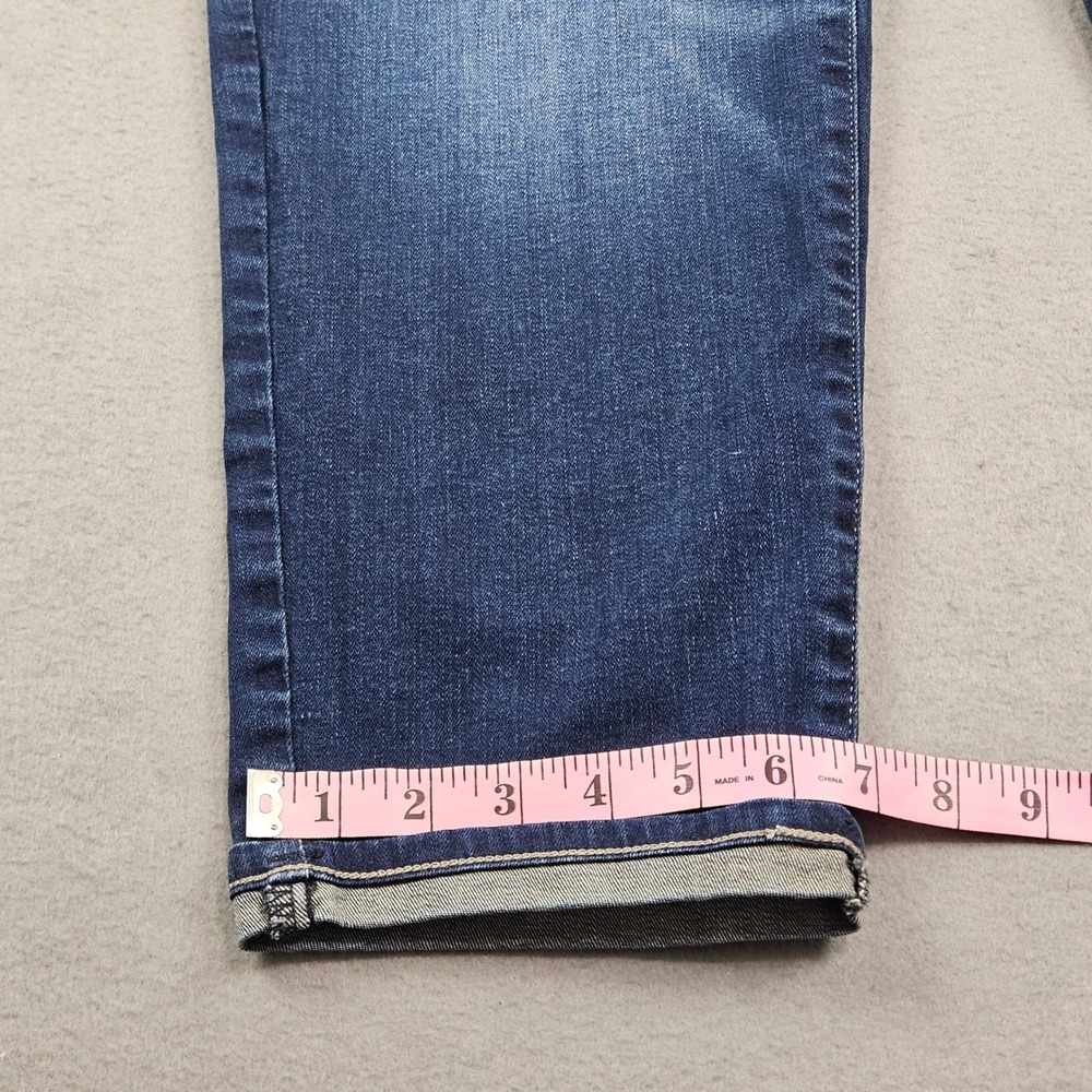 NYDJ Blue Jeans Womens Size 16 Vitality Slim Straight Distressed Cuffed Ankle - Picture 6 of 11